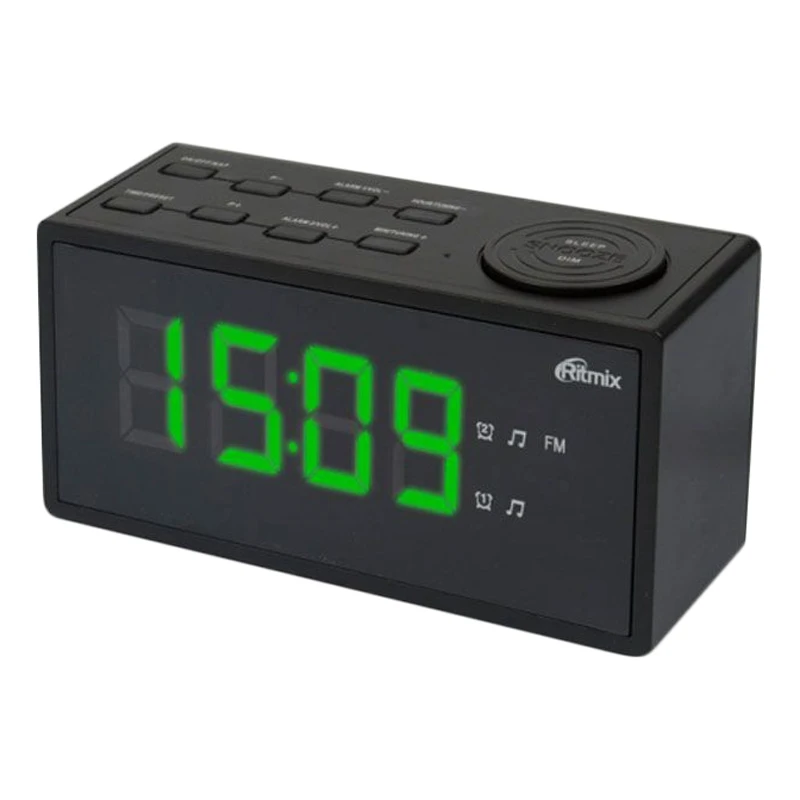 Радио часы RITMIX RRC 1212 BLACK (Будильник FM 87 108 МГц 20 запоминаемых радиостанций LCD