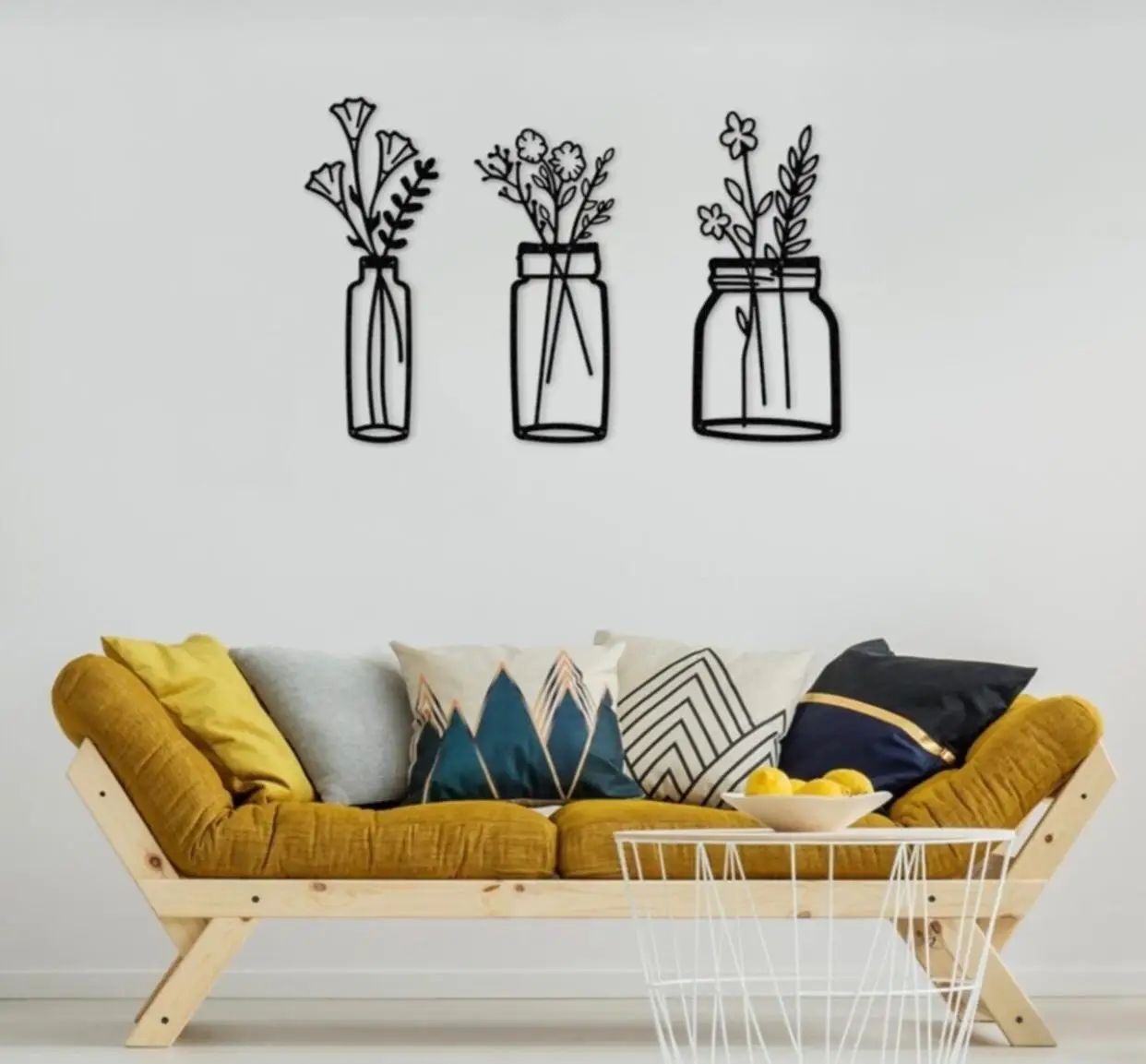 

You Bella LLC Wholesale Flowers Style Art Wall Hanging Decoration Creative Metal Wall Shelf Decor For Bedroom Living Room