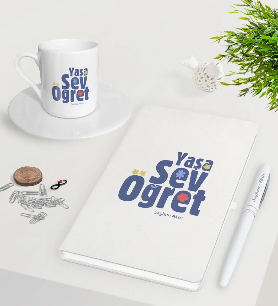 

Персонализированные возраст любовь научить белая ручка для записной книжки чашка для кофе по-турецки Seti-2