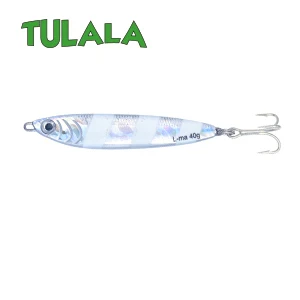 Tulala литой металл 40 г джиговая блесна, шкура, литье свинца, рыбы, SeaBass, рыбалка на щуку Приманка снасти, вобберы, жесткие приманки - Цвет: Zebra Silver
