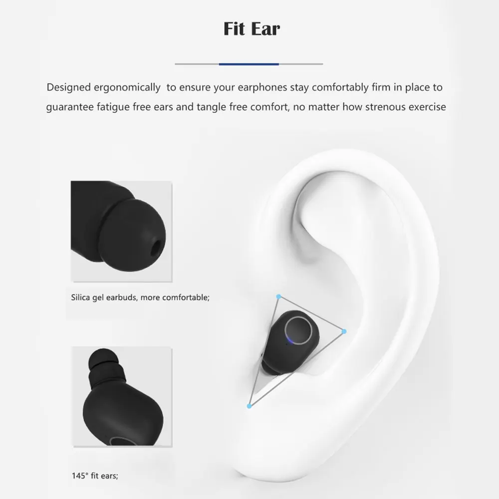 KISSCASE Q1 TWS 5 0 Bluetooth Беспроводные наушники 3D стерео спортивные водонепроницаемые с