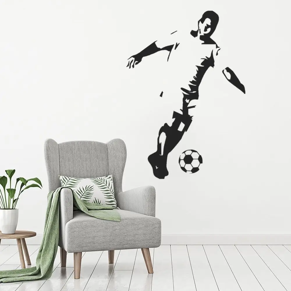 

Яркие футболист настенные спортивные наклейки Наклейка для украшения дома и спальни A001129