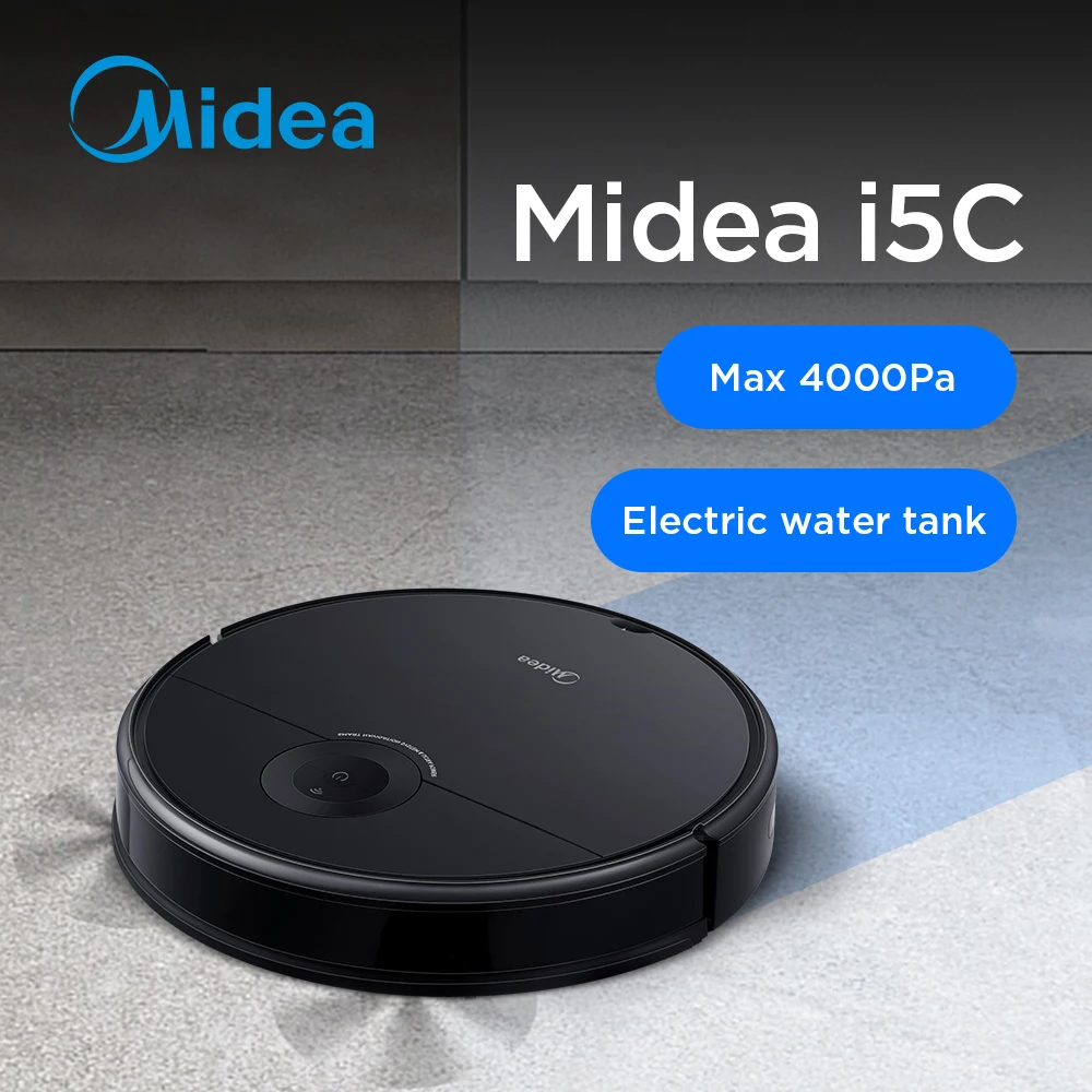 Midea VCR09B Робот-пылесос Швабра для влажной и сухой уборки 4000PA Smart Washing Vacuum Cleaner Robot I5C Беспроводной электрический резервуар для воды - изображение