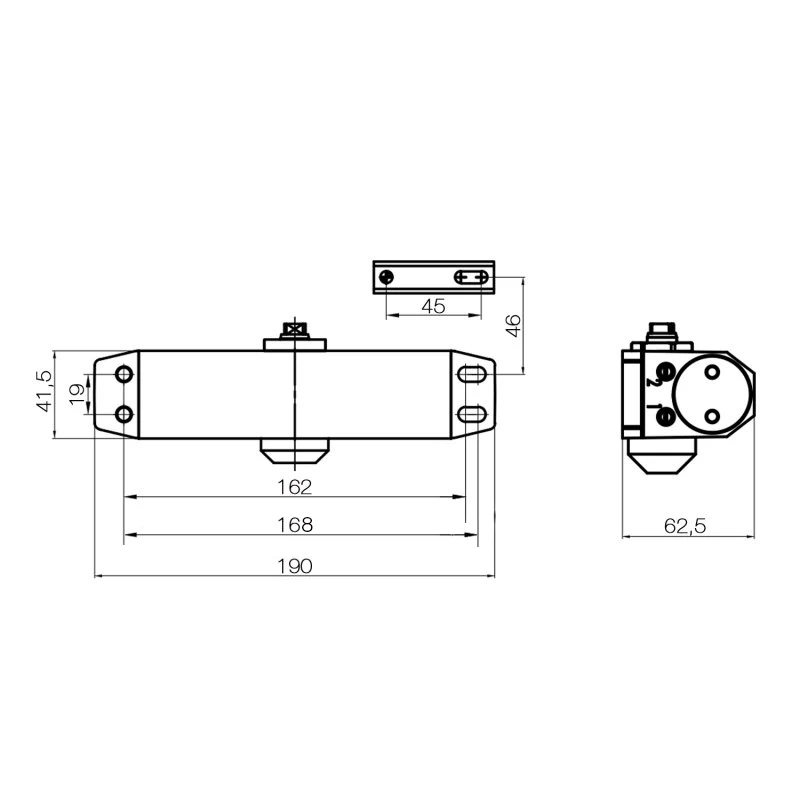 Дверной доводчик DOORLOCK DL77 N 75543 | Обустройство дома