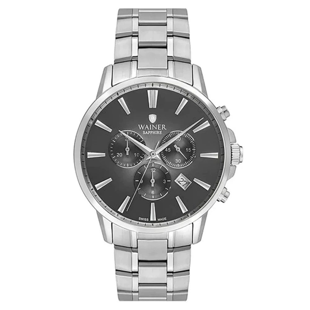 Wainer | Часы наручные мужские швейцарские кварцевые из нержавеющей стали циферблат