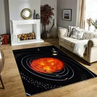 Solar System,Planets Patterned Carpet ,Non Slip Floor Carpet,Teen's Carpet,Turkish Rug