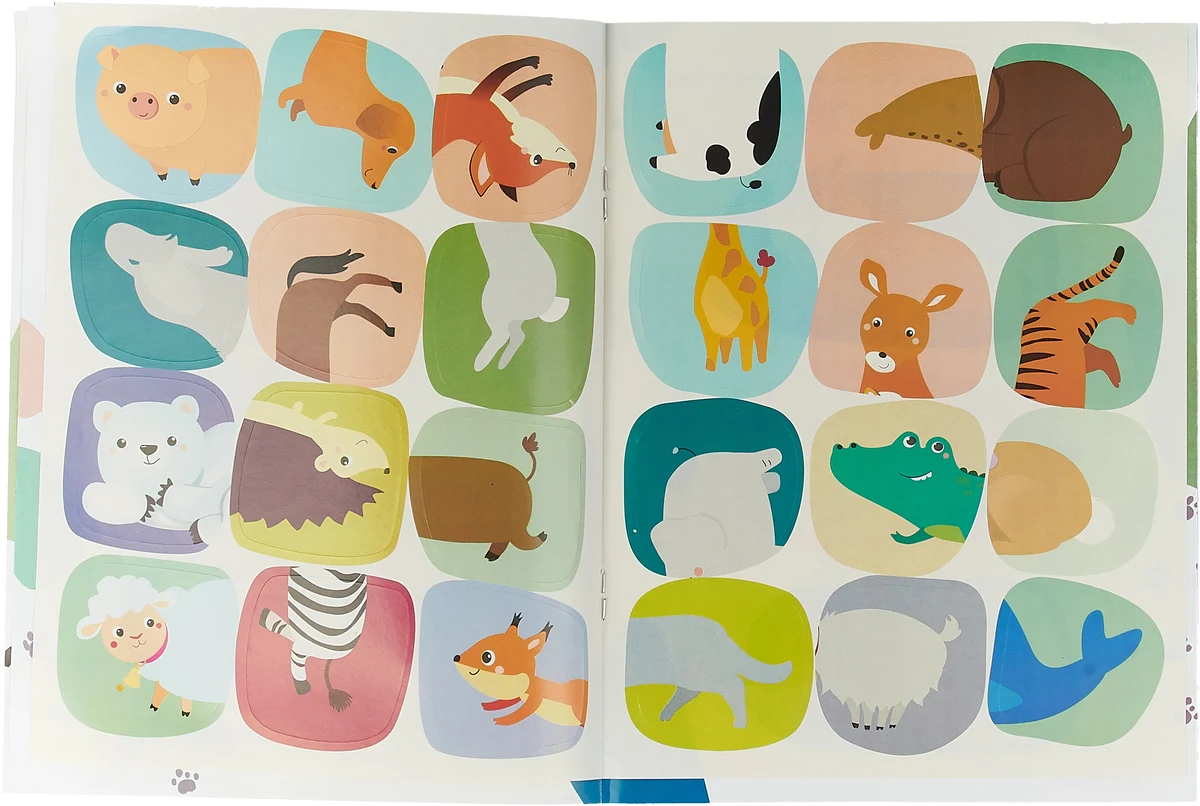Мои первые развививающие наклейки. Половинки. Зверята. | Игрушки и хобби