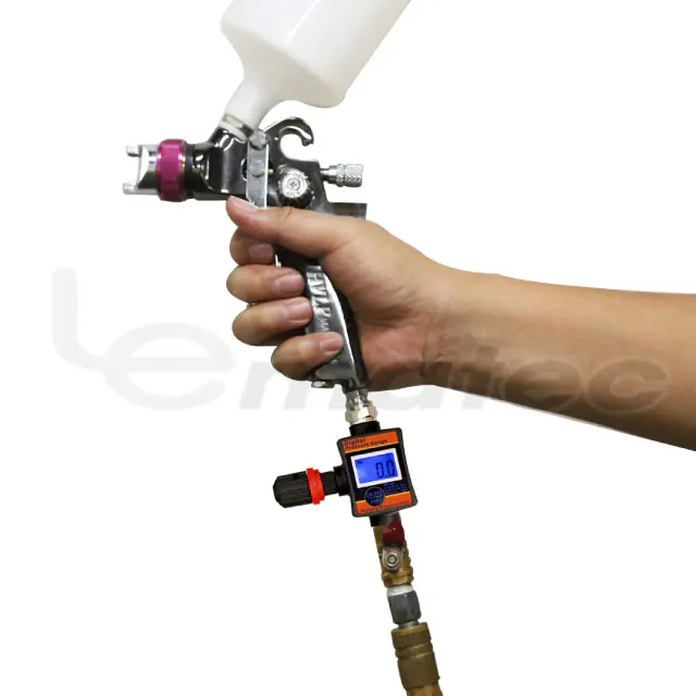 Регулятор воздушного клапана 1/4 дюйма с цифровым манометром для распылителей и