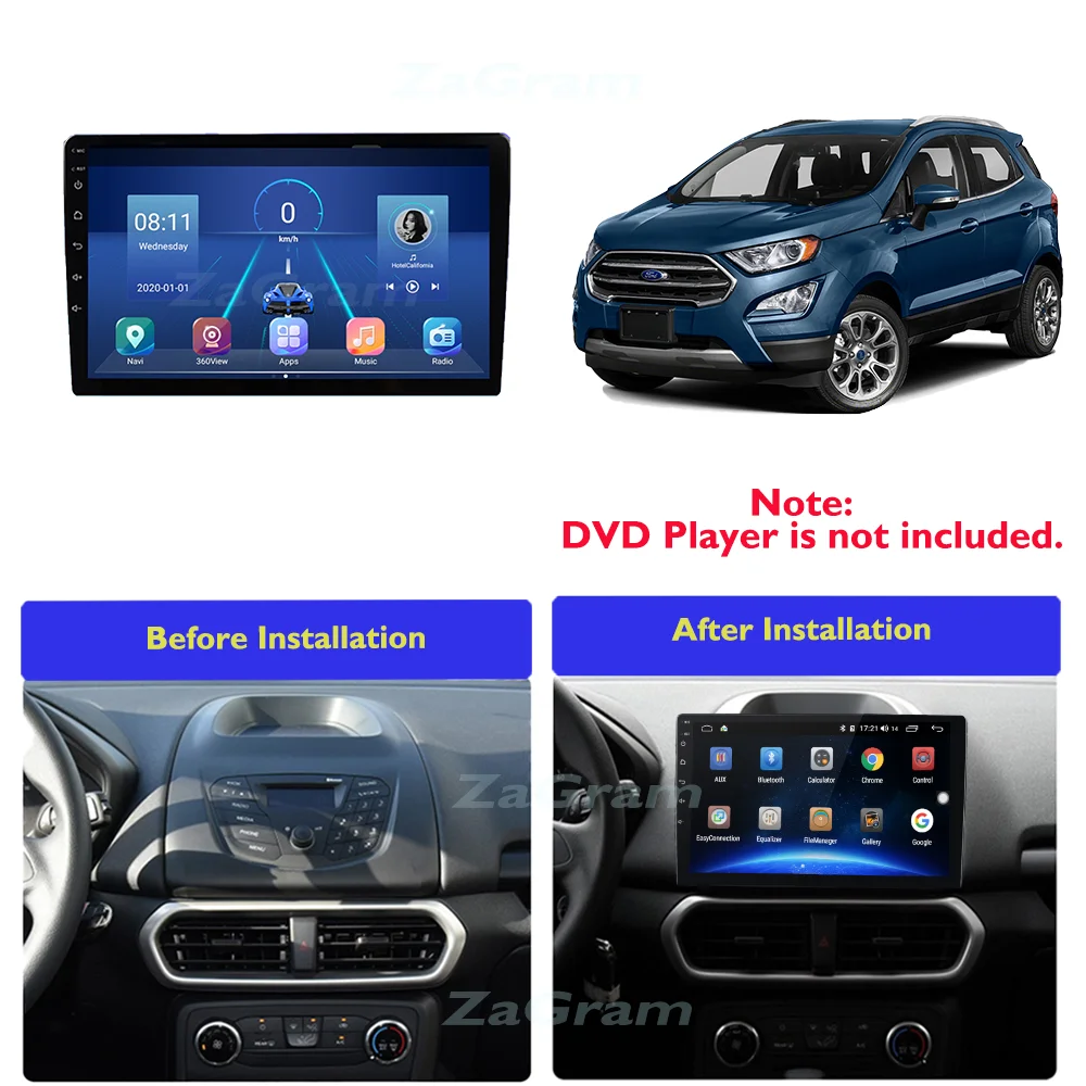 10 1 дюймовый автомобильный кабель Canbus Fascia ДЛЯ FORD Ecosport 2018 видеопанель