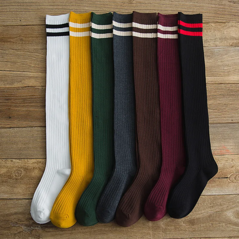 3pairs/set Winter Stocking Over Knee  Women Solid Socks Women Sexy Slim Solid Casual Stockings High Quality Free Fast Shipping