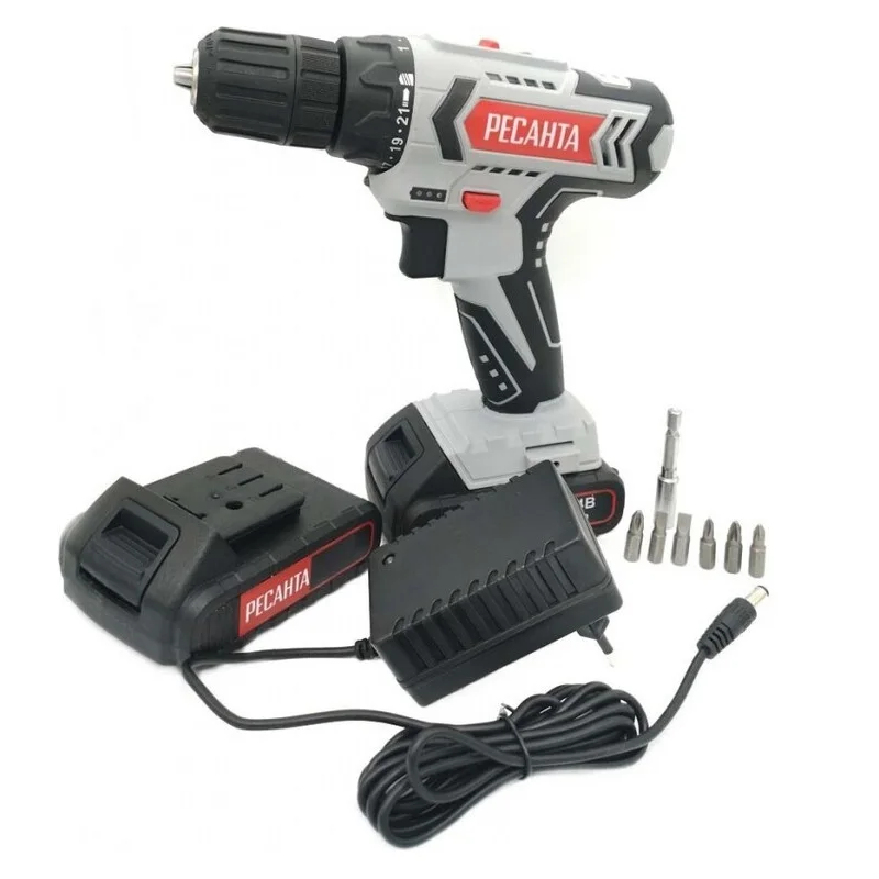 Дрель-шуруповерт аккумуляторная ДА-14-2ЛК Ресанта | Инструменты
