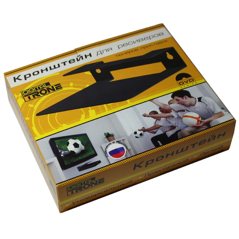 Полка для ресивера тюнера приставки цифрового телевизора Trone Digital black | Дом и сад