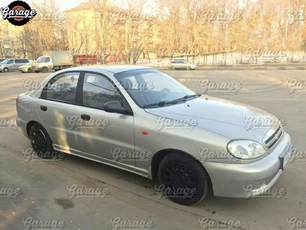Боковые юбки чехол для Chevrolet Lanos 2007- of пороги дверей АБС-пластиковые накладки