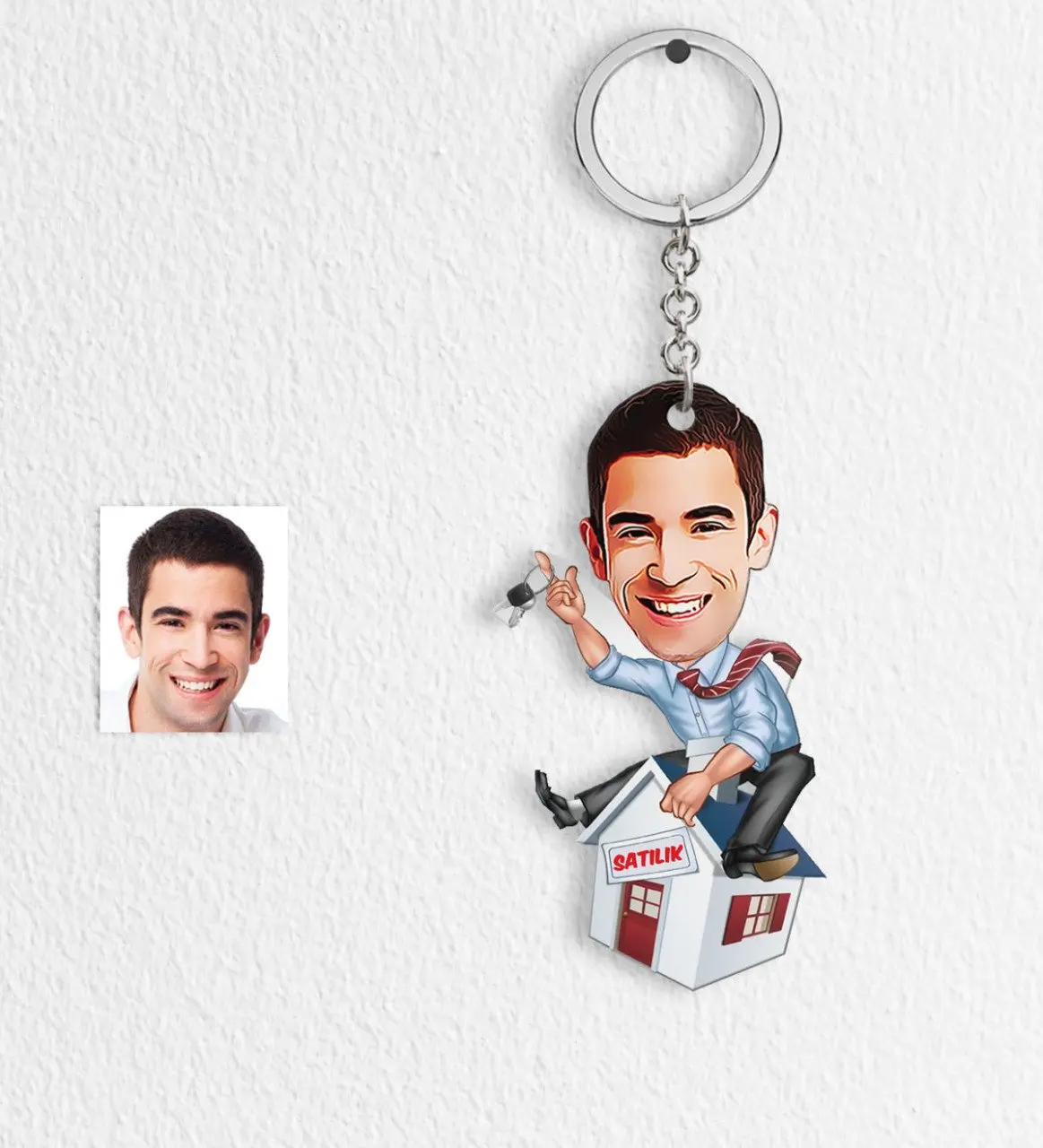 

Персональный Мистер агент по недвижимости мультфильм Keychain-1
