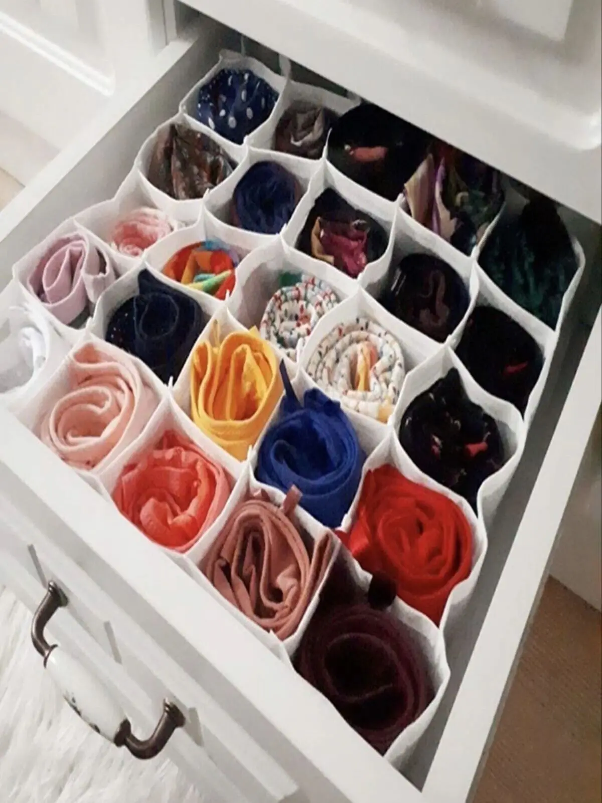 

Good Quality 30 Eye Large Drawer Organizer 42X35X10Cm Fabric Washable Storage Divider For Clothes Toys Socks Etc. Made In Turkey