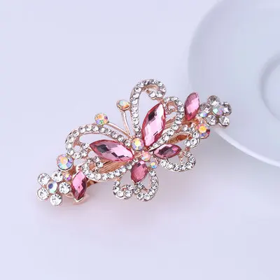 

new crystal inlaid butterfly hair clip accessories womens korean version of rhinestone top hairpin