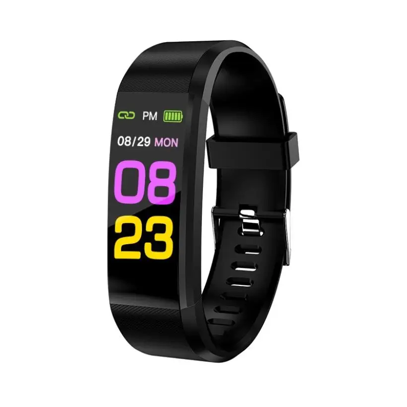 

115 PLUS Bluetooth Смарт-часы, браслет, фитнес-трекер, измерение температуры тела, пульсометр, спортивные часы, браслет для мужчин и женщин