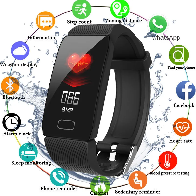 Smart Band Bracelet Heart Rate Blood Pressure Fitness Tracker Wristband Pedometer Waterproof Sport Health | Электроника