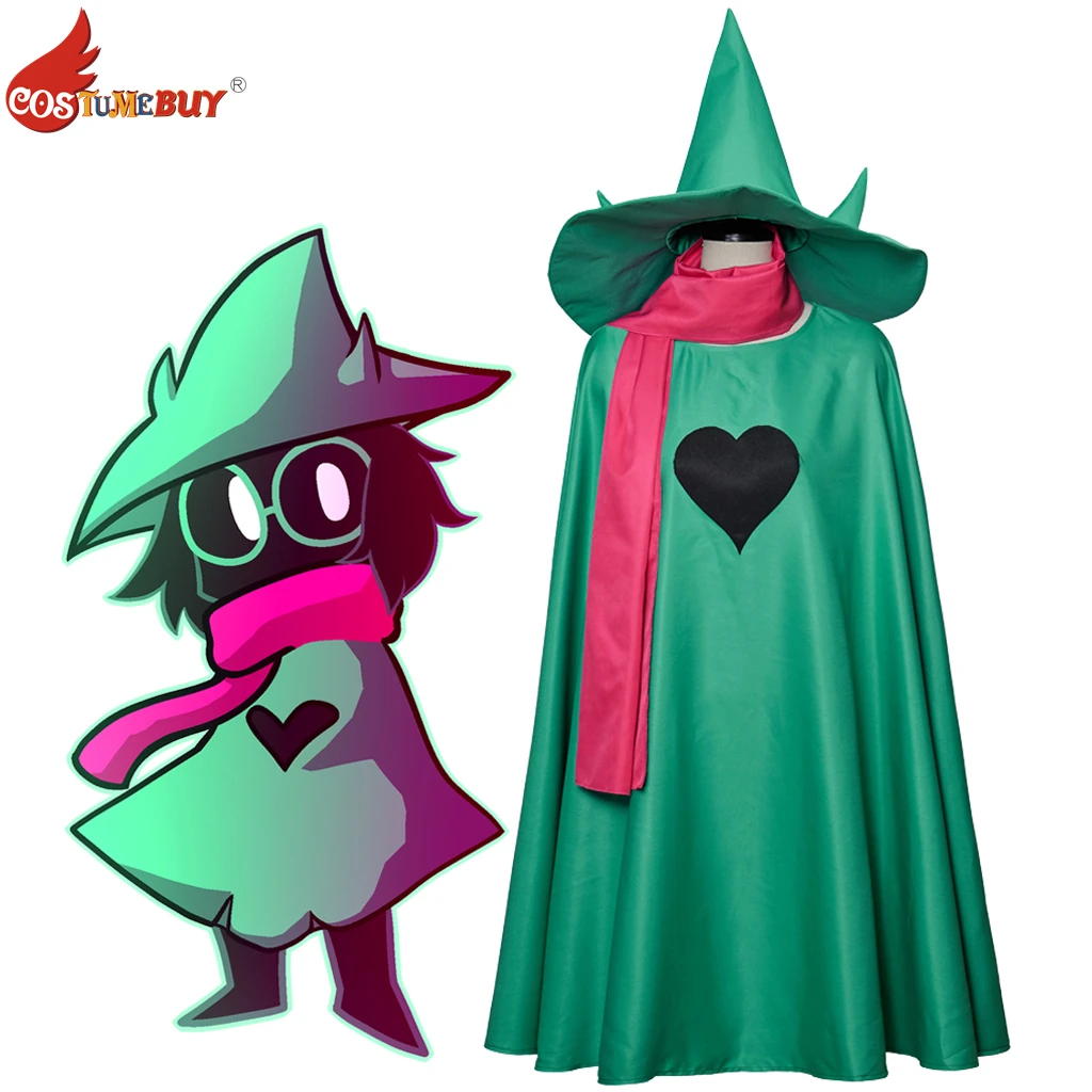 Костюм для косплея Deltarune Ralsei зеленая накидка с шапкой и шарфом Хэллоуина