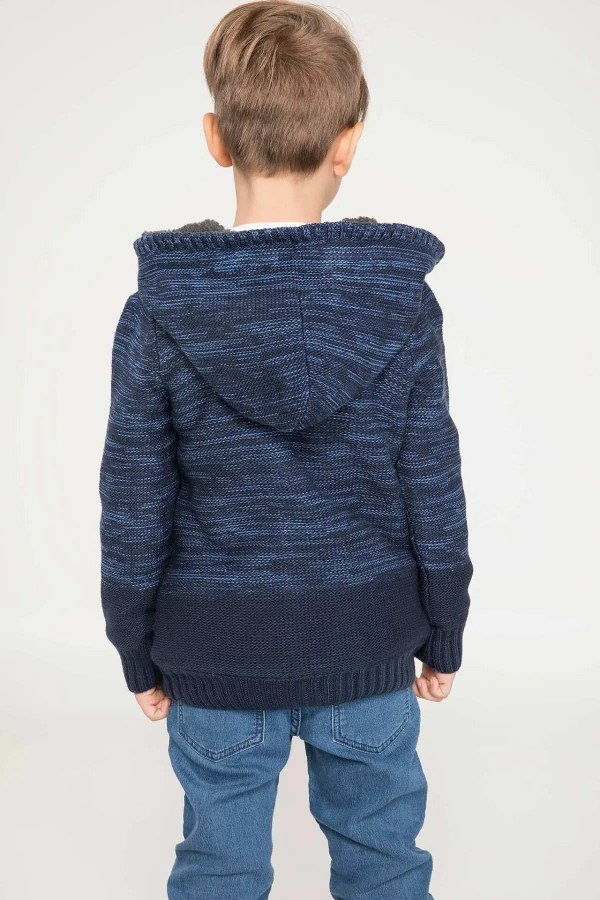 DeFacto/Повседневная однотонная модная куртка с капюшоном для мальчиков теплая