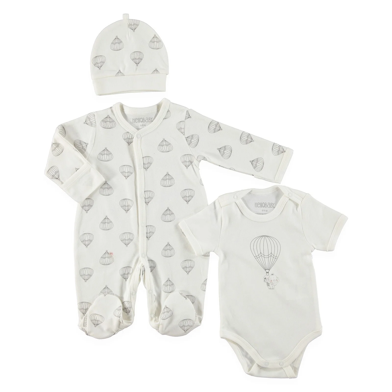 Ebebek HelloBaby/комбинезон с изображением маленького слона для новорожденных комплект