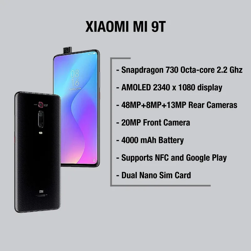 Глобальная версия Xiaomi Mi 9T 128 Гб ROM 6 RAM (абсолютно новая/запечатанная) mi9t гб