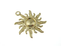 10pcs brass sun charm earring findings 22 5x20x1 5mm solid brass flower pendant r1523