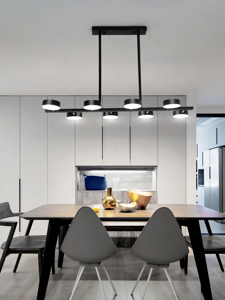 Modern Dining Room Pendant Lamp Black Interior Lighting Fixtures Led Chandelier For Kitchen Office Table Loft Home Decoration |