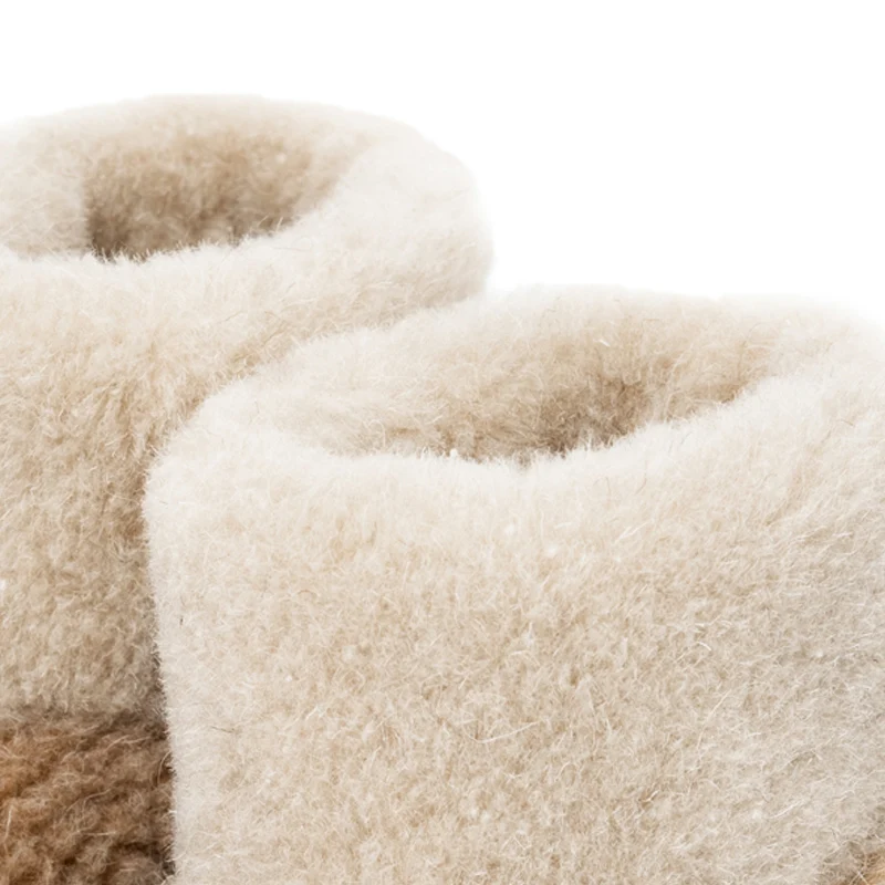 Бабуши из овечьей шерсти WOOLLAMB - домашняя обувь домашние тапочки овчины шерстяные