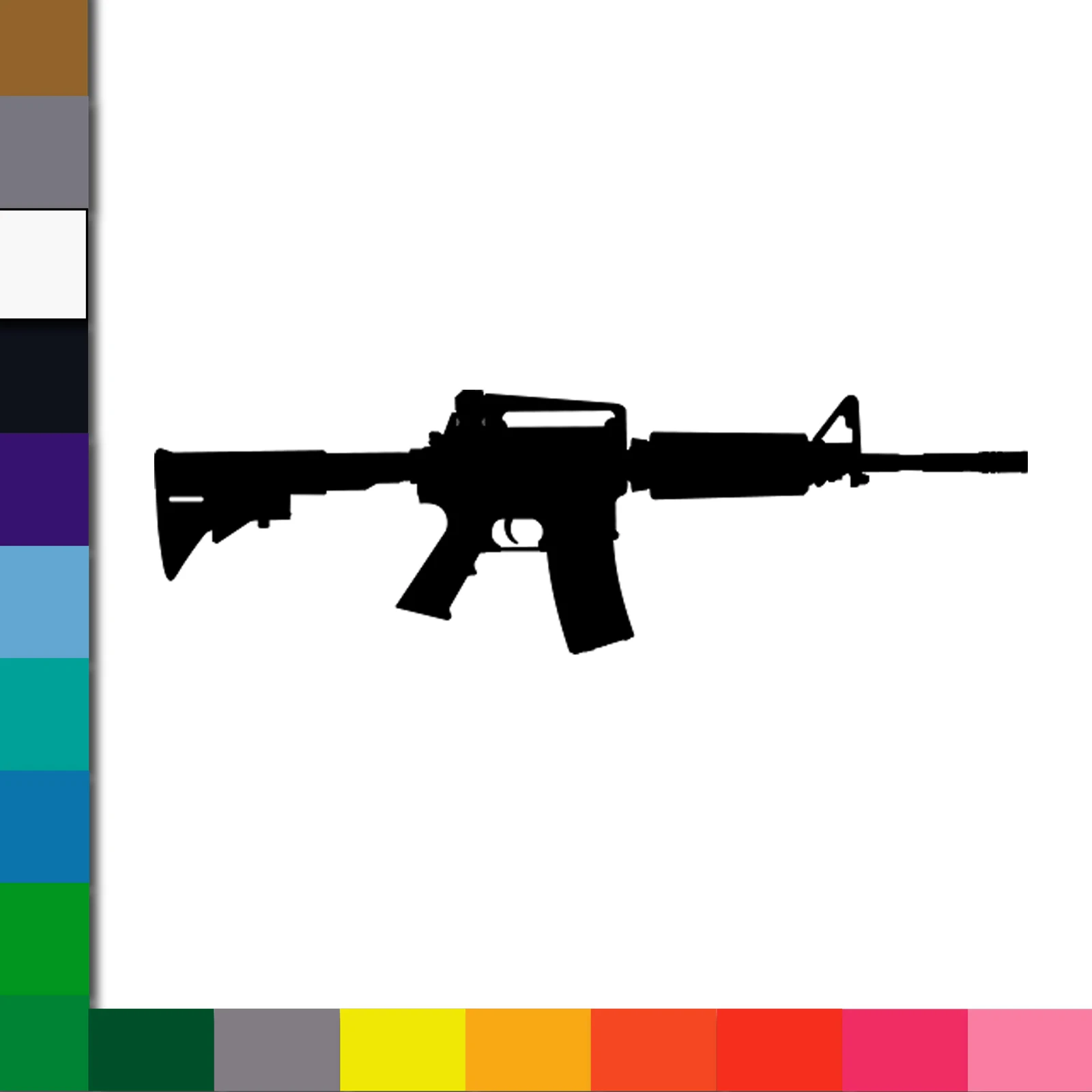 Высококачественные клейкие виниловые пистолеты M16 M4 COLT gun AK47 для стен, автомобиля, стекла. (Размер и цвет на заказ)