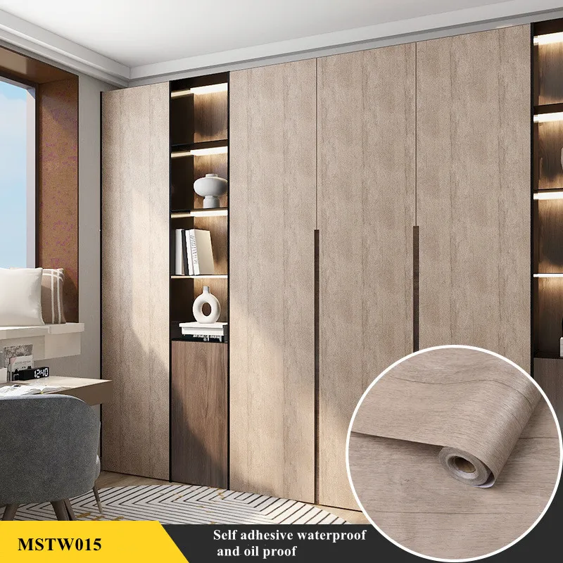 

Wardrobe Sticker Waterproof And Moisture-proof Wallpaper Old Furniture Renovation Sticker