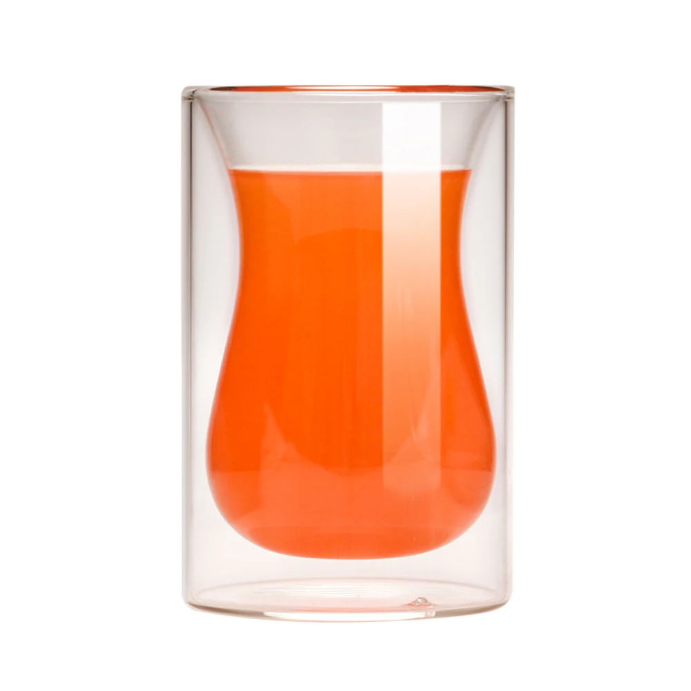 Набор из 4 двойных стеклянных бокалов для вина кофейных чашек 150 мл стаканы виски