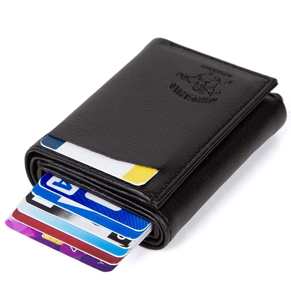 Мужской алюминиевый тонкий металлический кошелек с блокировкой RFID | Багаж и