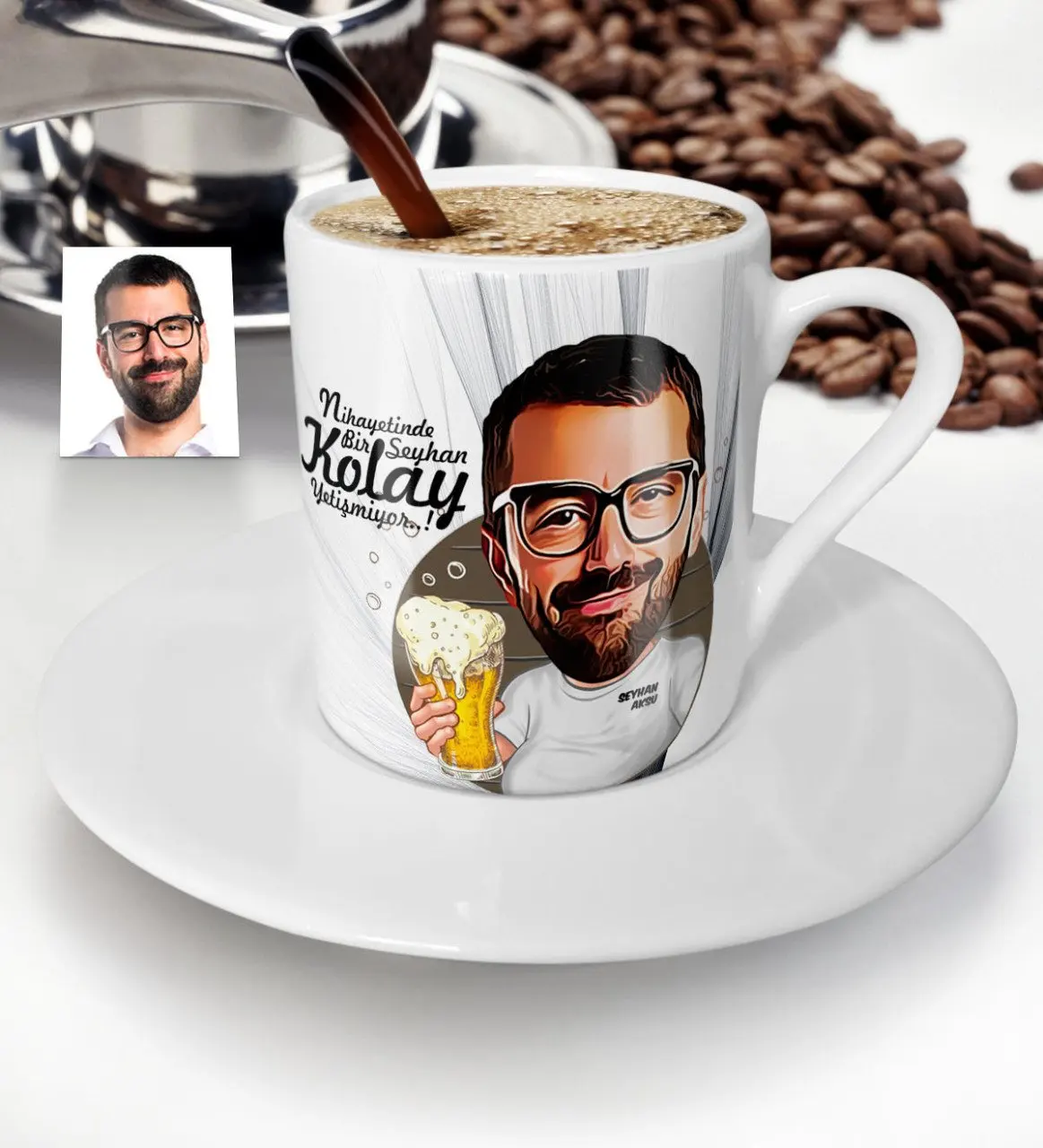 

Personalized Mr Cartoon Turkish coffee Cup-11