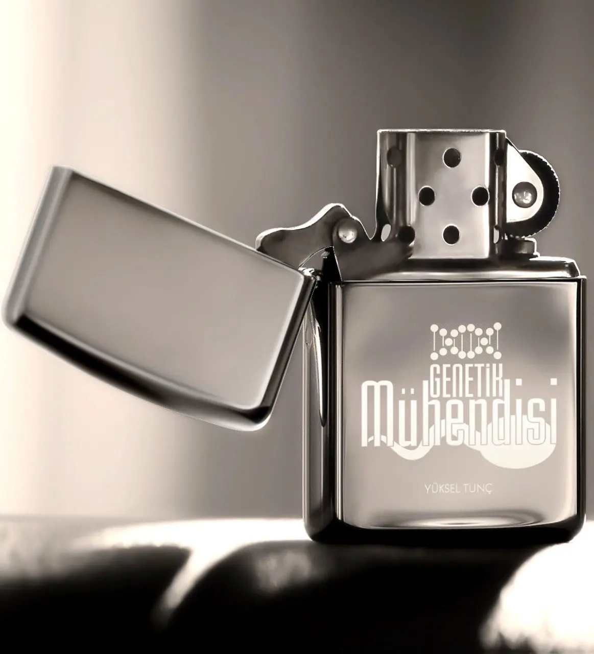 

Personalized Genetic Engineer Gasoline Silver Gray Metal Lighter-1