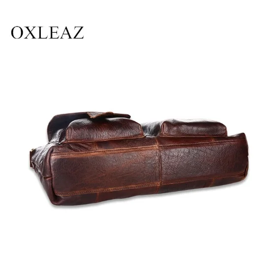 Мужской портфель из натуральной кожи Oxleaz 14 дюймов OX260 1| |