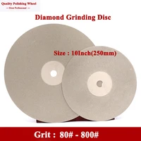 10inch 250mm grit80 800 coarse fine diamond abrasive wheels grinding wheel grinding disc jewelry glass wood stone seal polishing