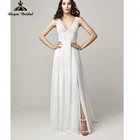 Женское кружевное платье с открытыми плечами, V-образным вырезом и открытой спиной