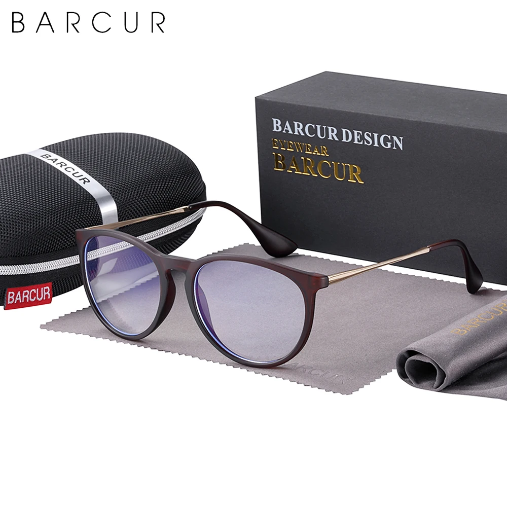 

BARCUR Anti Blue Light Computer Glasses Frame Men Glass Frames Women Trend Styles Brand Optical Reading