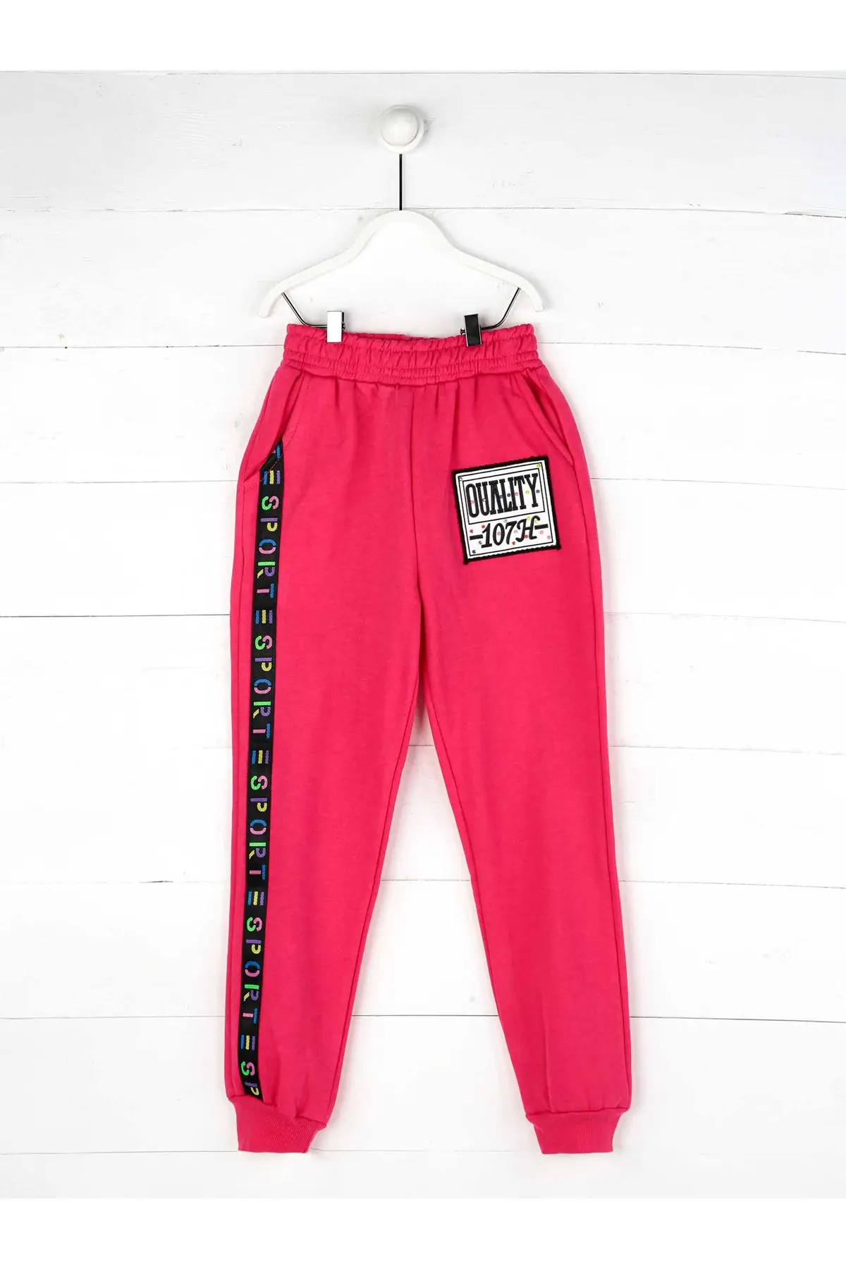 Сезонные спортивные штаны цвета фуксии для мальчиков и девочек|Брюки| |