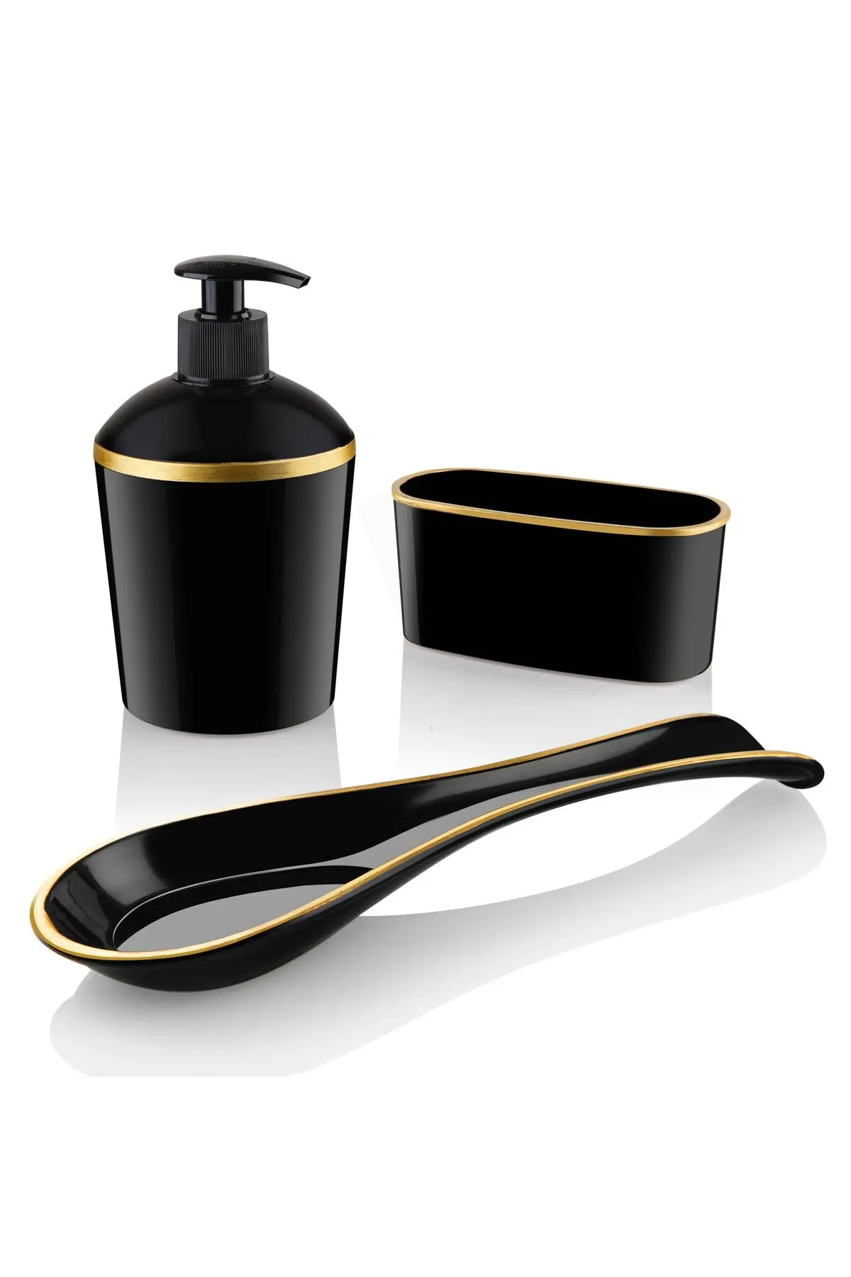 

Acrylic Luxury 3 Piece Gilded Kitchen Set