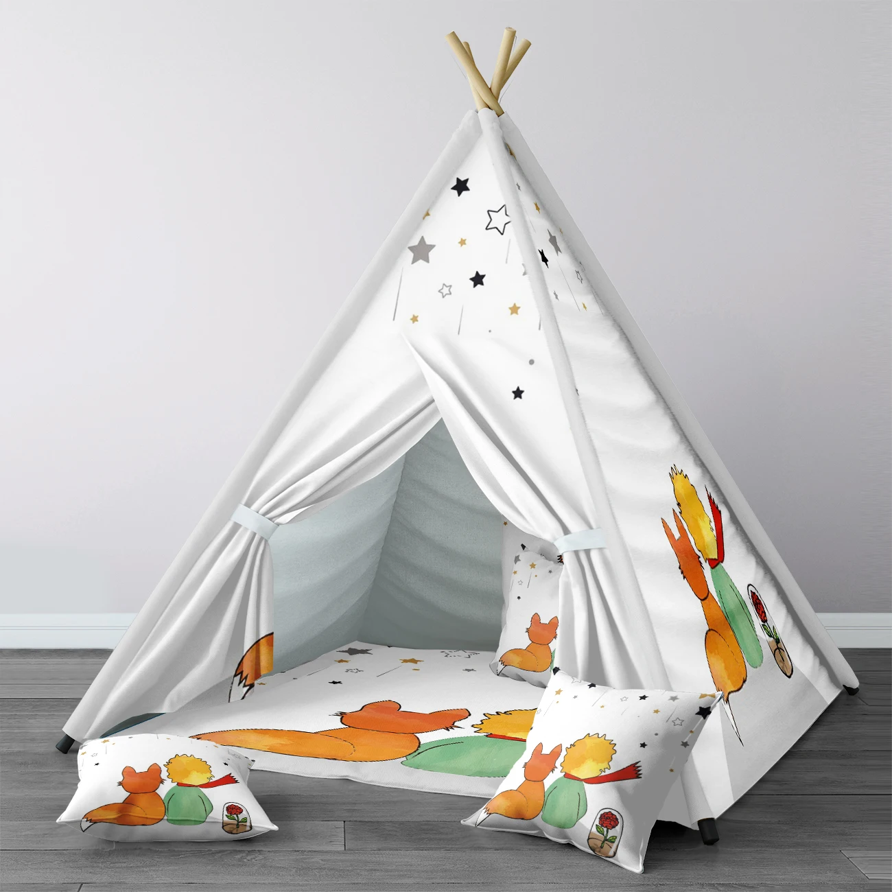 Игровая палатка для детей Wigwam портативная комнатная детские спальни темно-синие