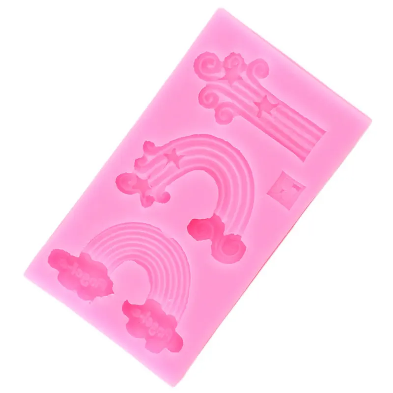 Радуга облака силиконовая форма детский день рождения звезды кекс Топпер