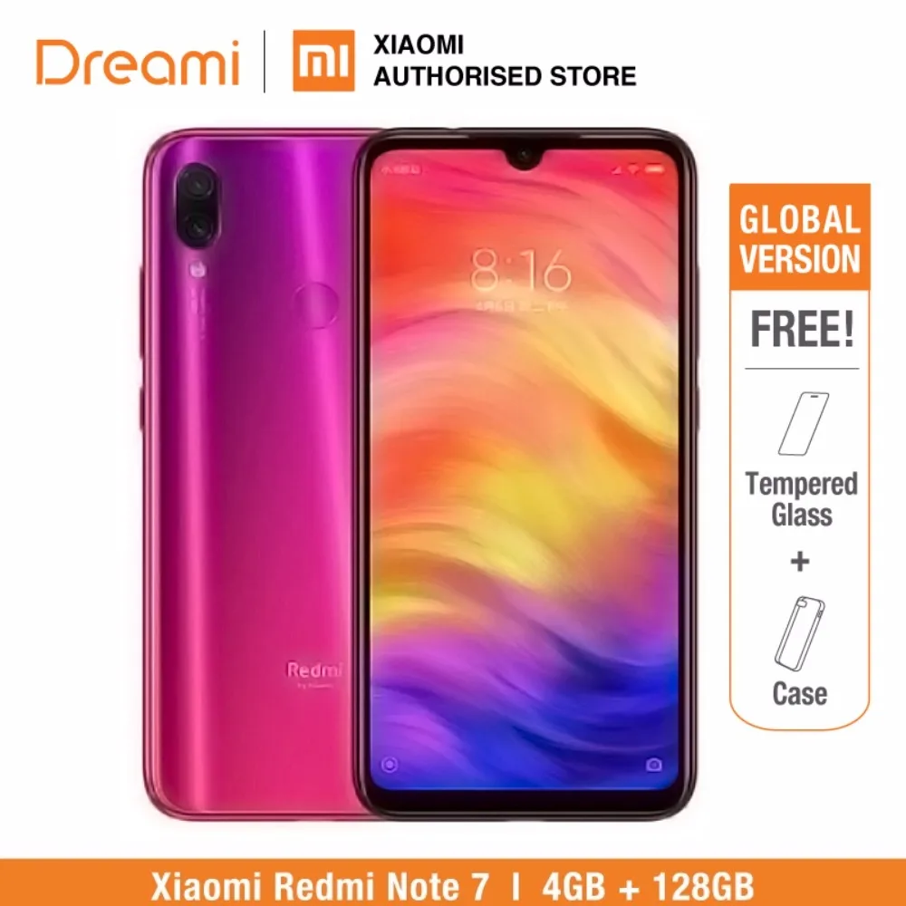 Глобальная версия Redmi Note 7 128 GB rom 4 GB ram(абсолютно новая и герметичная коробка) официальная rom, note7 128 gb - Цвет: Red 128GB
