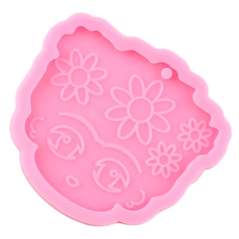 Блестящая Глянцевая девушка с волосами брелок плесень Силиконовая эпоксидная