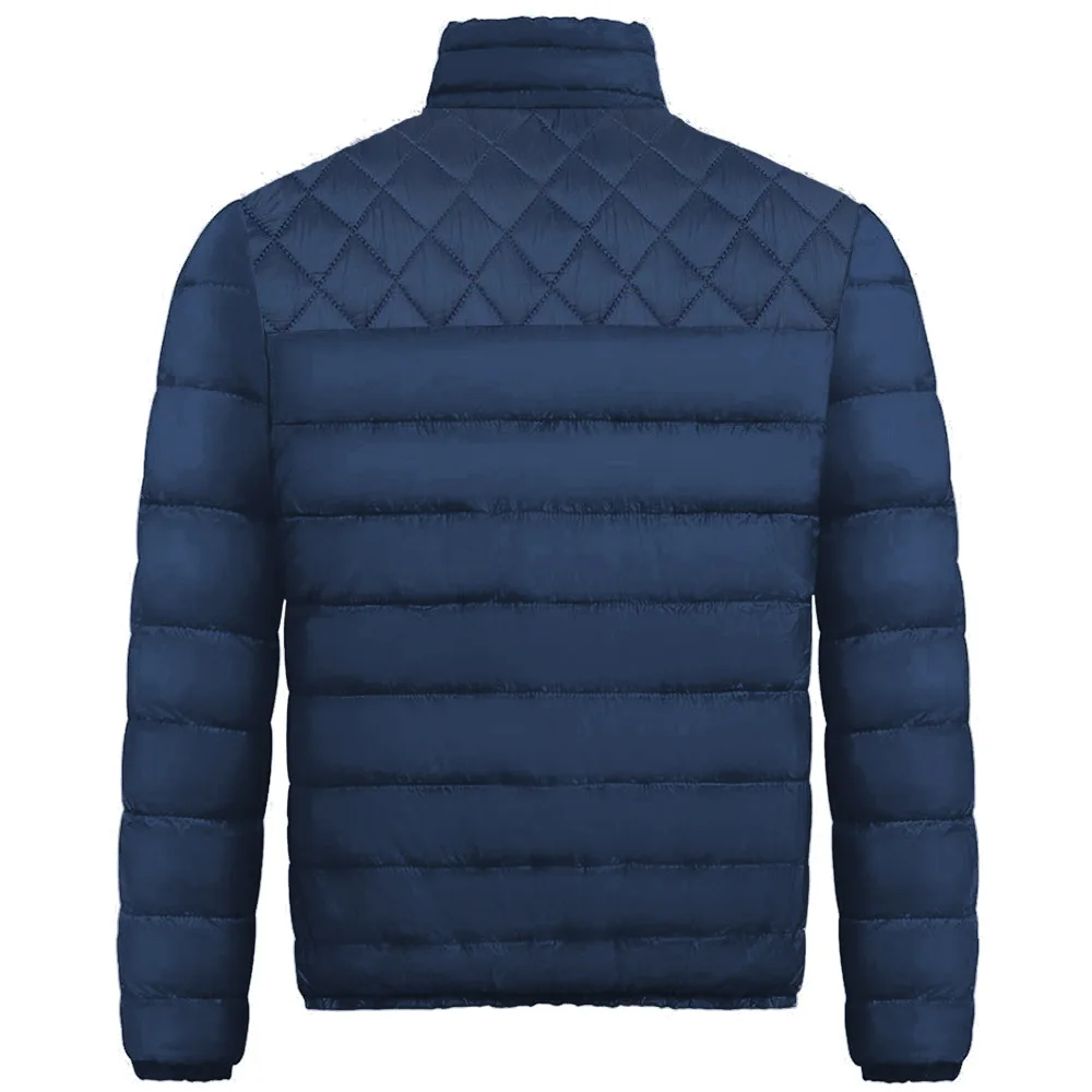 Mens Parka Jacket Winter Warm Coat Men Stand Collar Puffer Jacket Solid Plus Size Overcoat Zipper Streetwear Casual Jacket Men images - 6