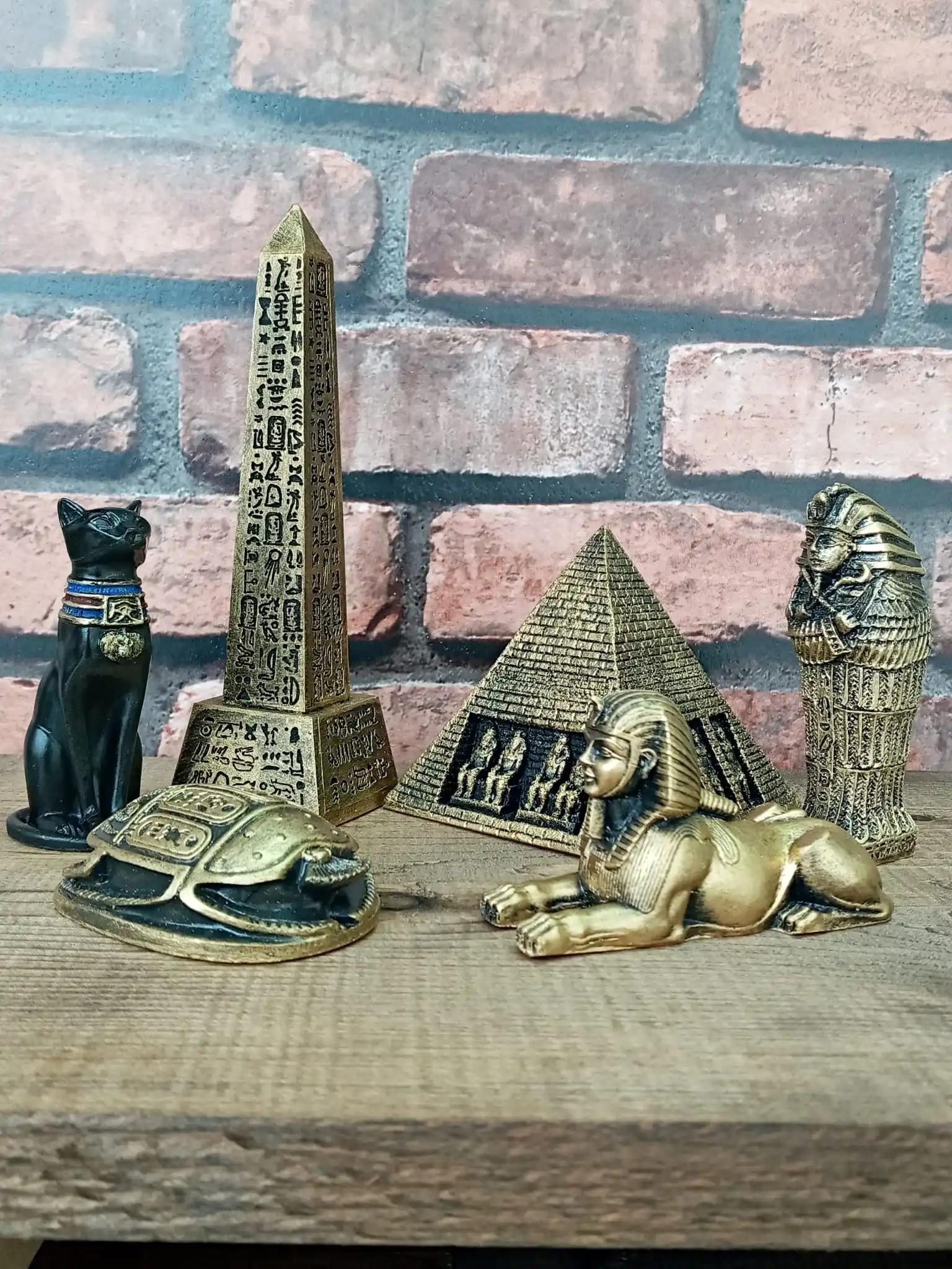 

Ancient Egyptian Pyramid Obelisk Scarab Bastet Sphinx Sarcophagus.