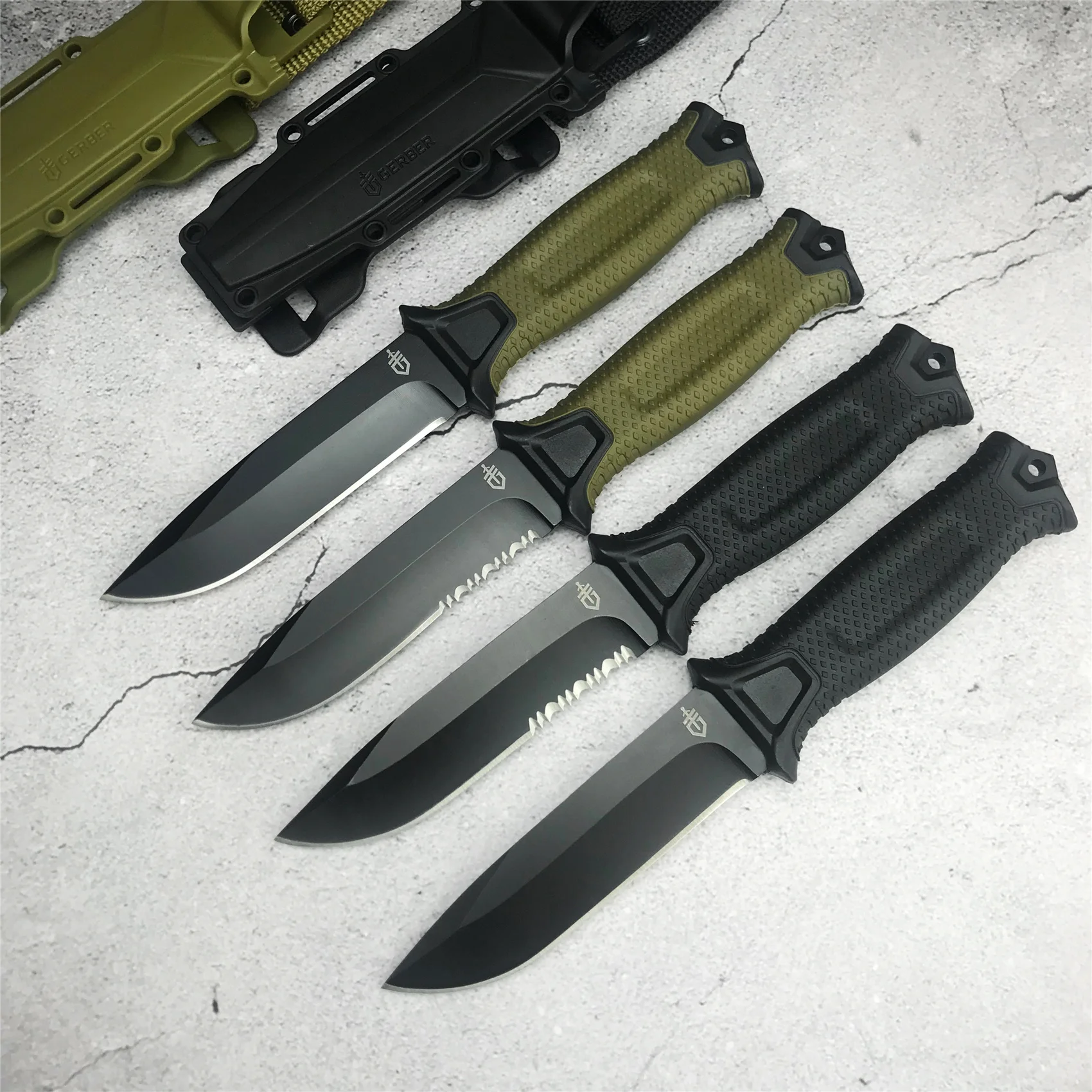 

Gerber 1500 Survivor Infantry Fixed Blade Knife Military Tactical Rambo Combat Weapon Outdoor Self Defense Hunting Knives EDC