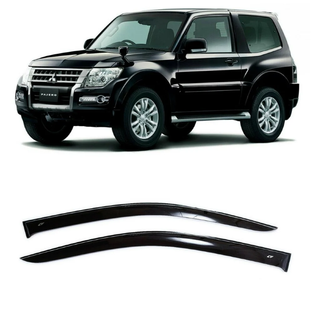 Дефлекторы окон Cobra Tuning M41306 на авто Mitsubishi Pajero III IV 3d 1999 н.в 2 шт./комп. ветровики от
