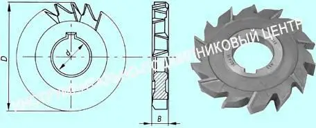 Mill дисковая 3-х sided 80х 8 х27 Z = 16 р6ам5 with разнонаправл. teeth (PCs) | Milling Cutter